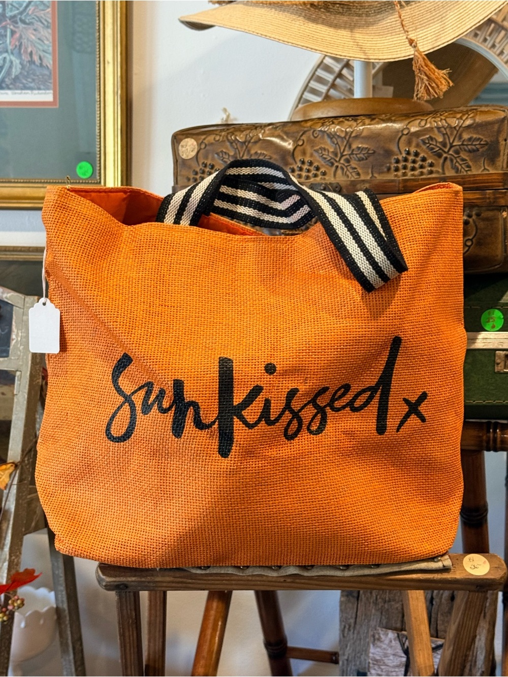 Sunkissed Orange Canvas Tote Bag